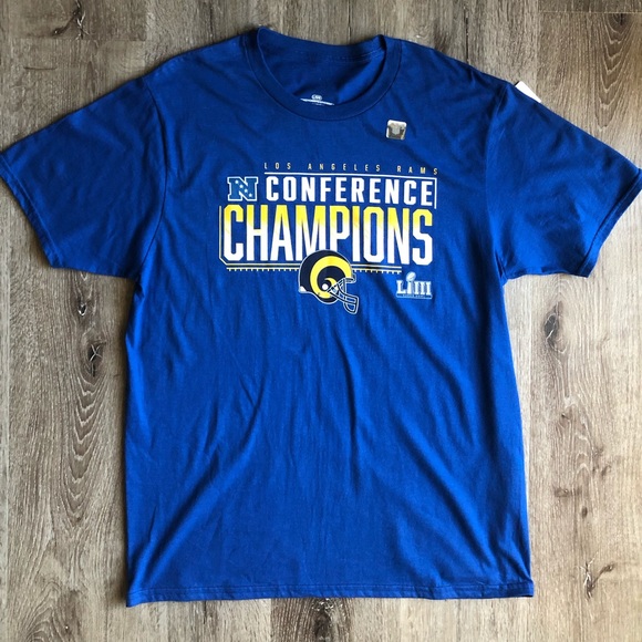Los Angeles Rams NFL NFC Champions Tshirt SZ L - Picture 2 of 2